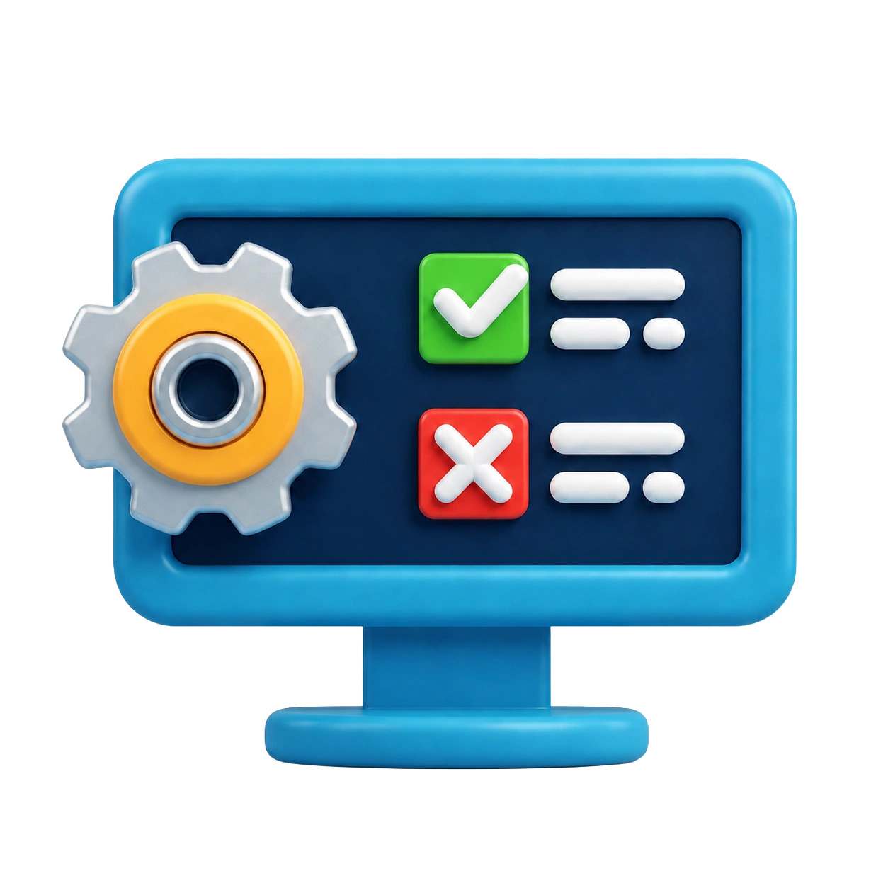 Software Testing 3D Illustration